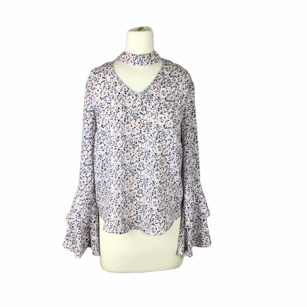 Bongo lavender top bell‎ ruffled sleeves